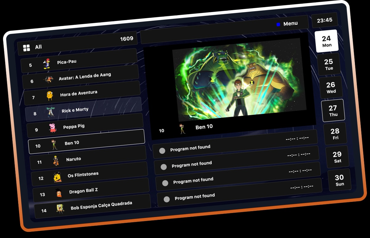 IPTV Player.io channel guide